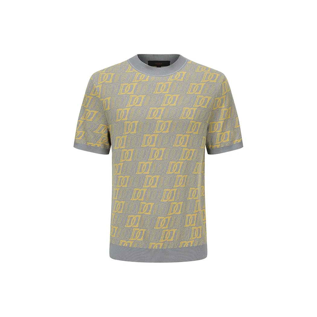 DIDIBOY T-Рубашка Мужская Серая Желтая