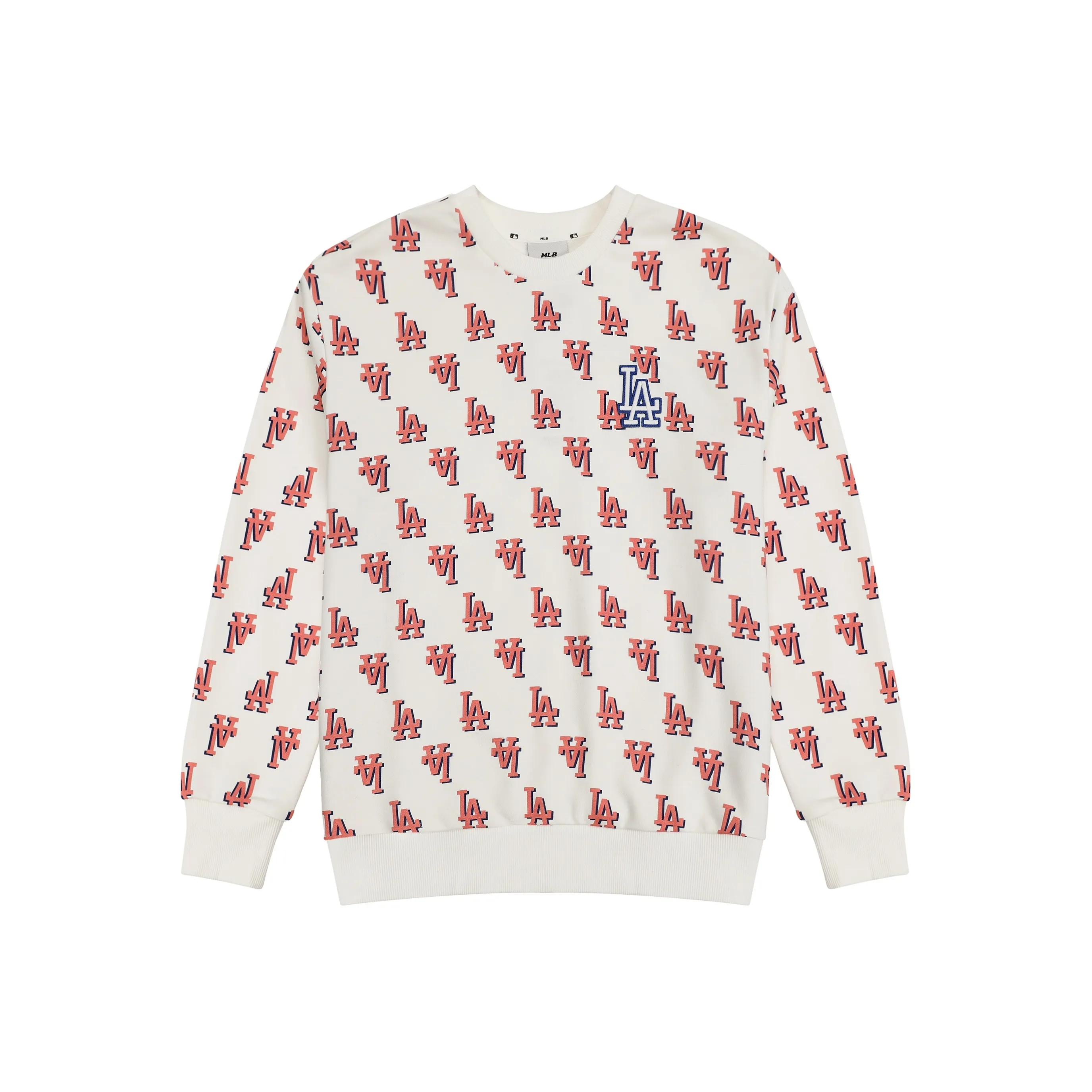MLB Los Angeles Dodgers Sweatshirts Unisex Cream
