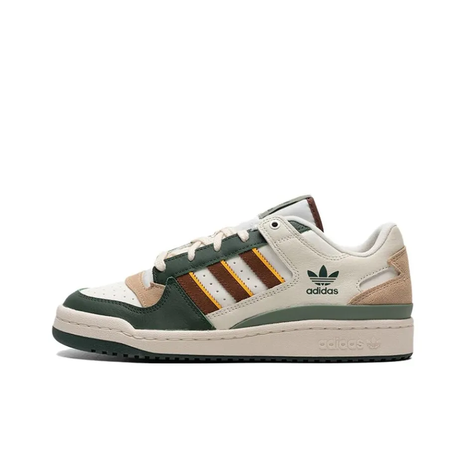 Adidas Originals FORUM Устойчивые к истиранию низкие скейтбордические кроссовки унисекс белые зеленые коричневые