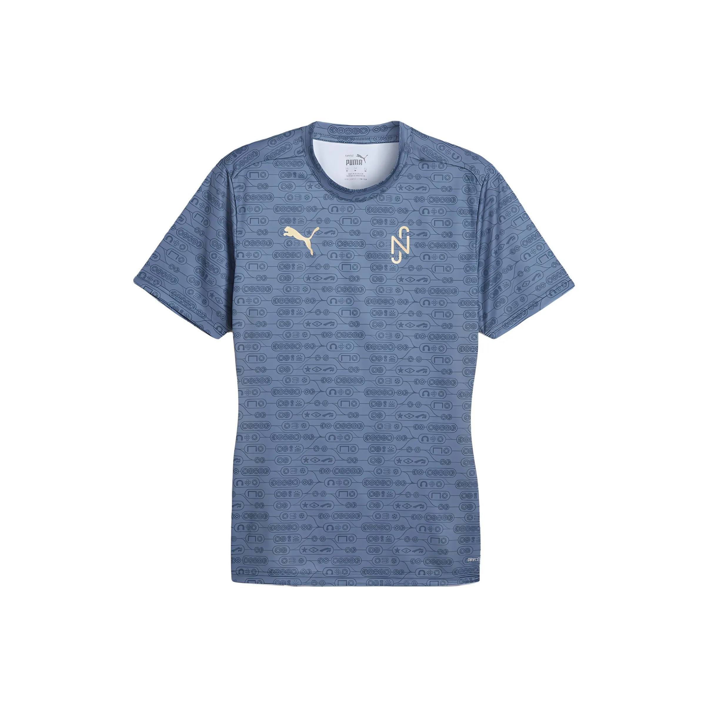 PUMA NEYMAR JR T-Shirt Мужской Horizon Blue Baily Yellow