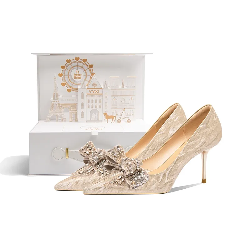 VVKI Высокие каблуки Женские Golden Бабочка мечты Любовь