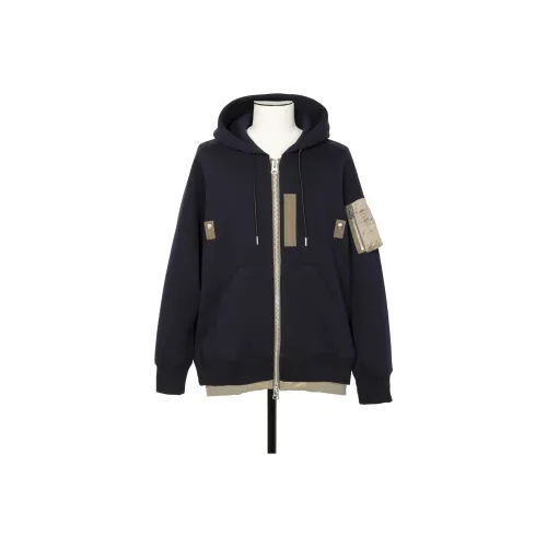 Sacai Мужские свитшоты морского синего цвета