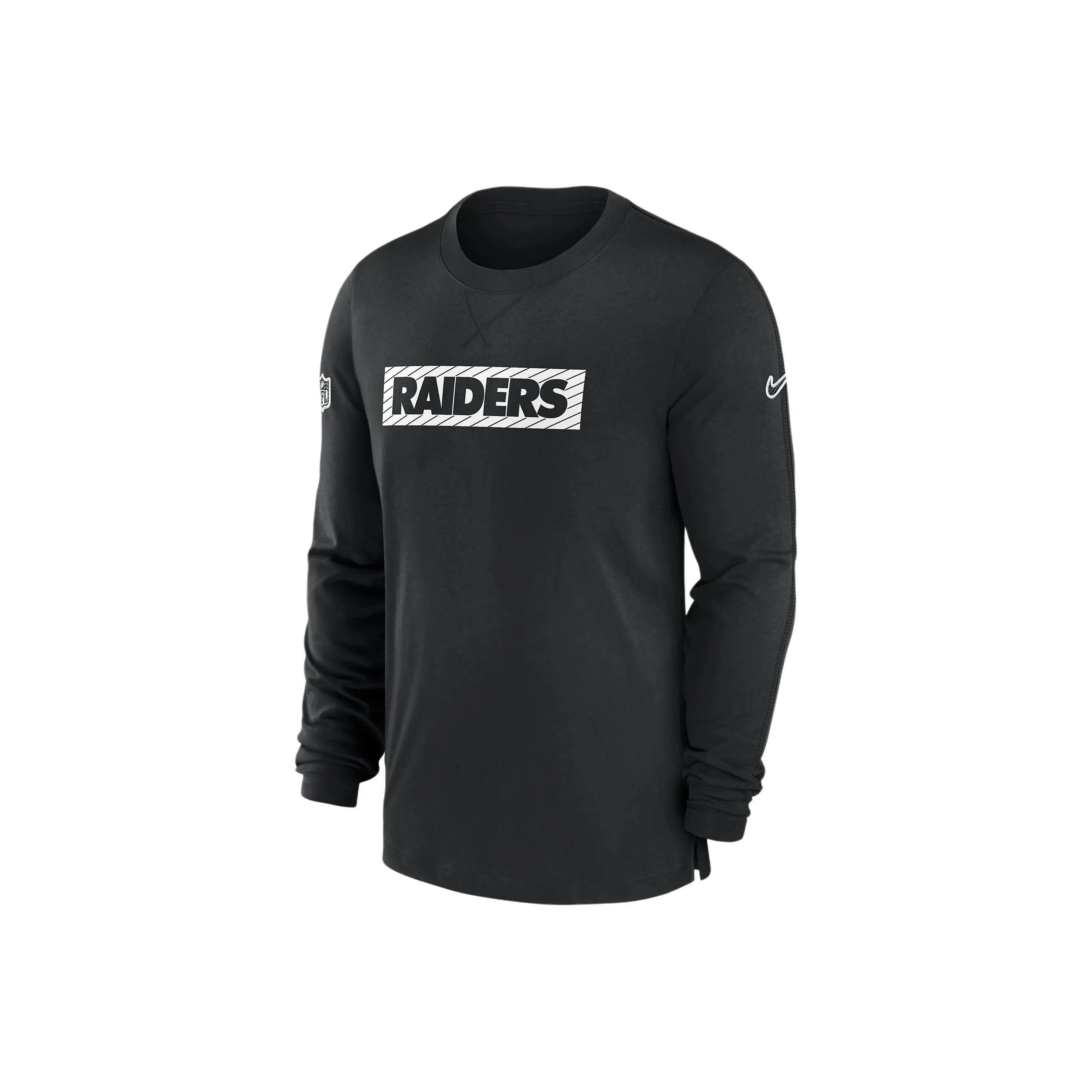 Nike Las Vegas Raiders Sideline Player Team Issue Men's Nike Dri FIT Long Sleeve Top
