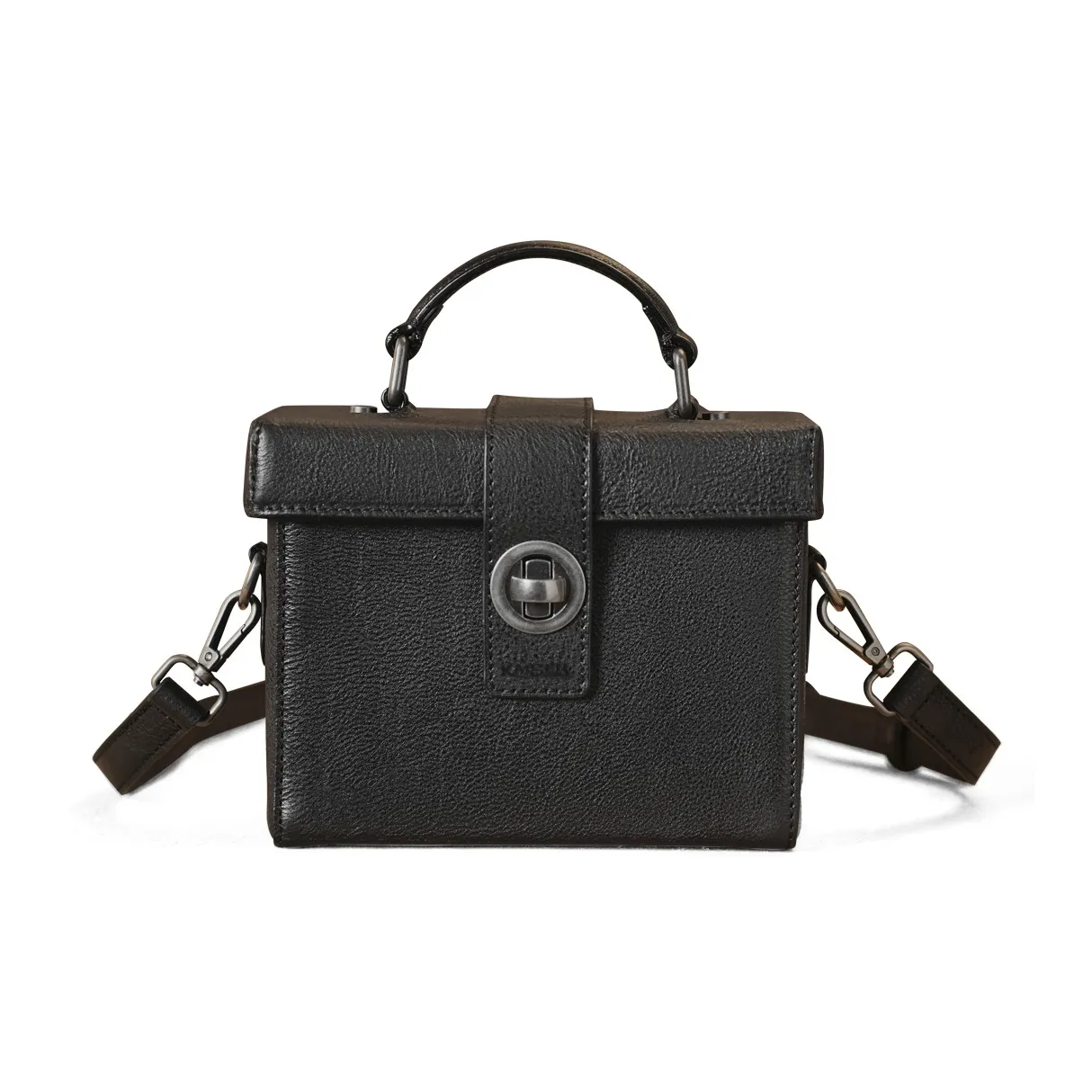 KAISER Корова Кожа Коробка Сумка Женская Черная