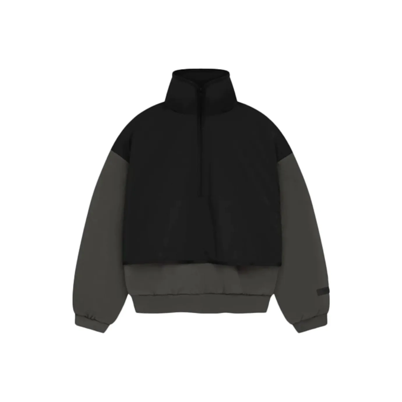 Fear Of God Essentials SS24 Нейлон Флис Mockneck Sweat Свитшот Мужской Ink Black Jet Black Ink Jet Blk