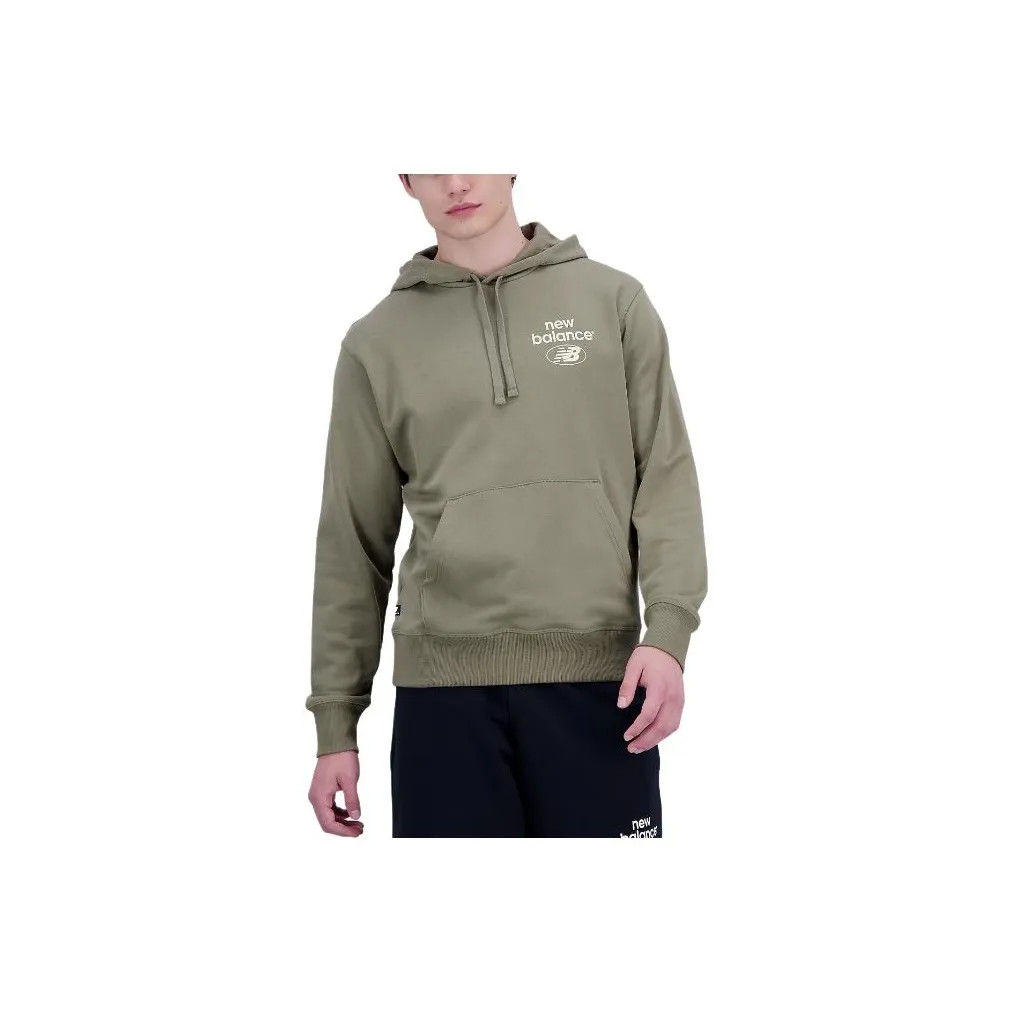 New Balance Essentials Reimagined French Terry Hoodie Sweatshirt Men's Green