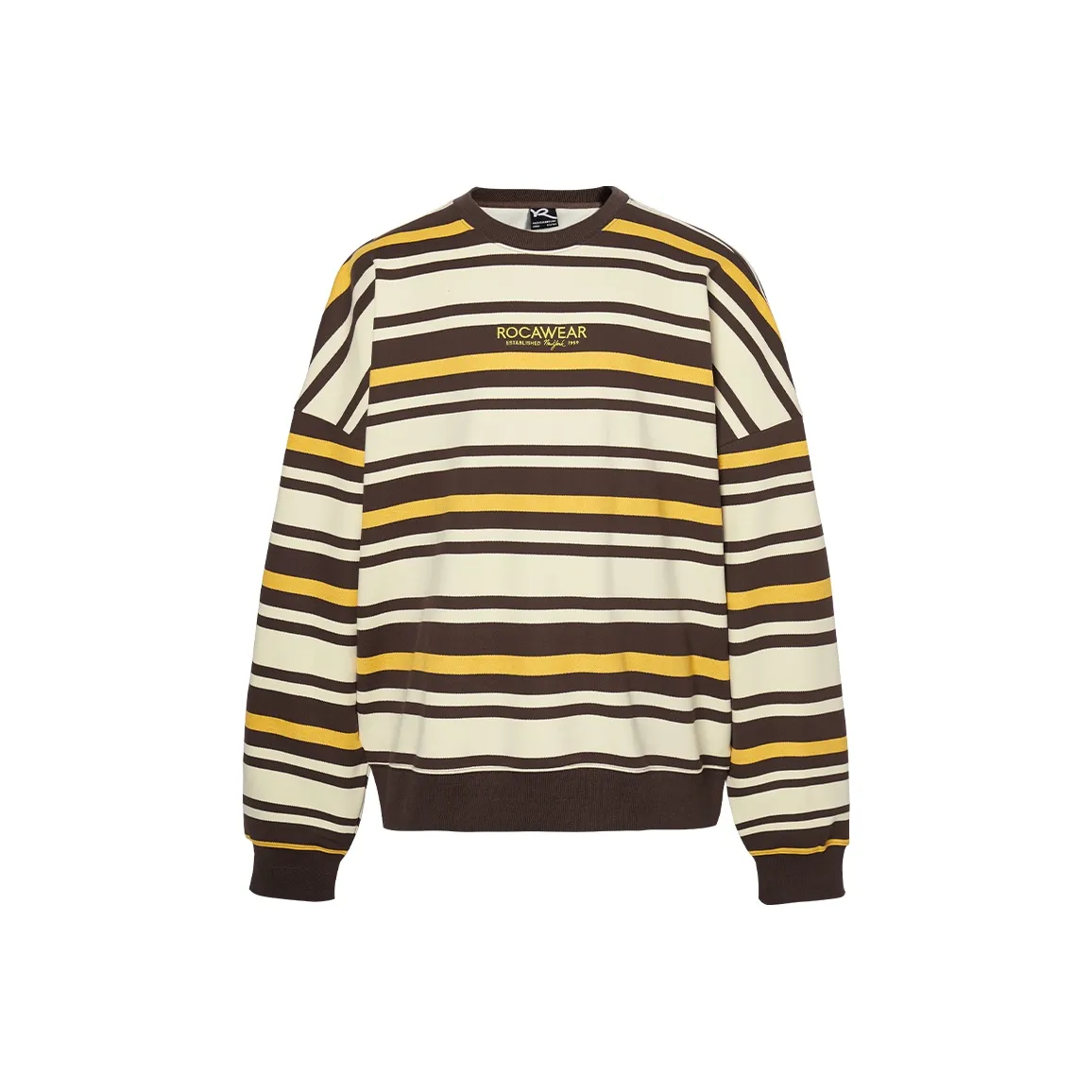 ROCAWEAR Винтажный кофе Полосы Унисекс Свитшоты