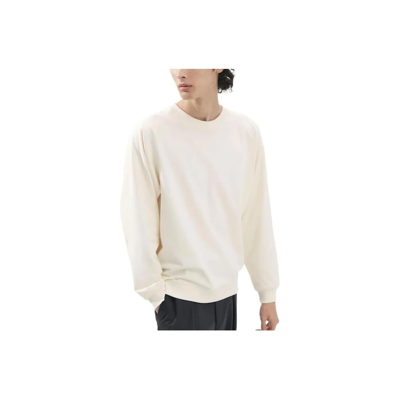 UNIQLO Сливочный Мужской Свитшот