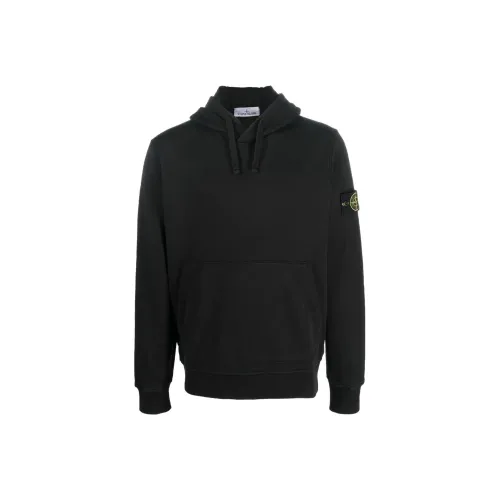 STONE ISLAND Черный Мужские Свитшоты
