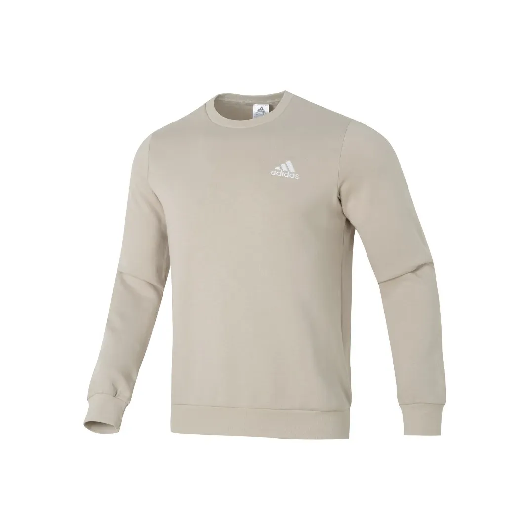 adidas Men Fleece Running Sweatshirt Khaki