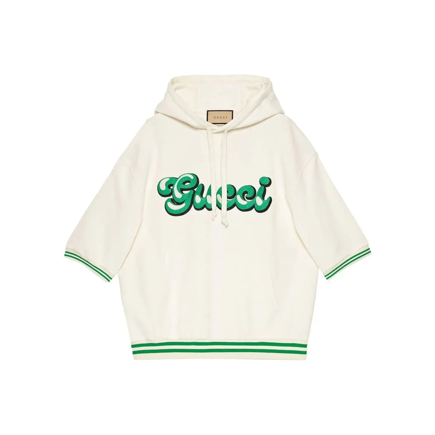 GUCCI Logo embroidered Short sleeve Hoodie