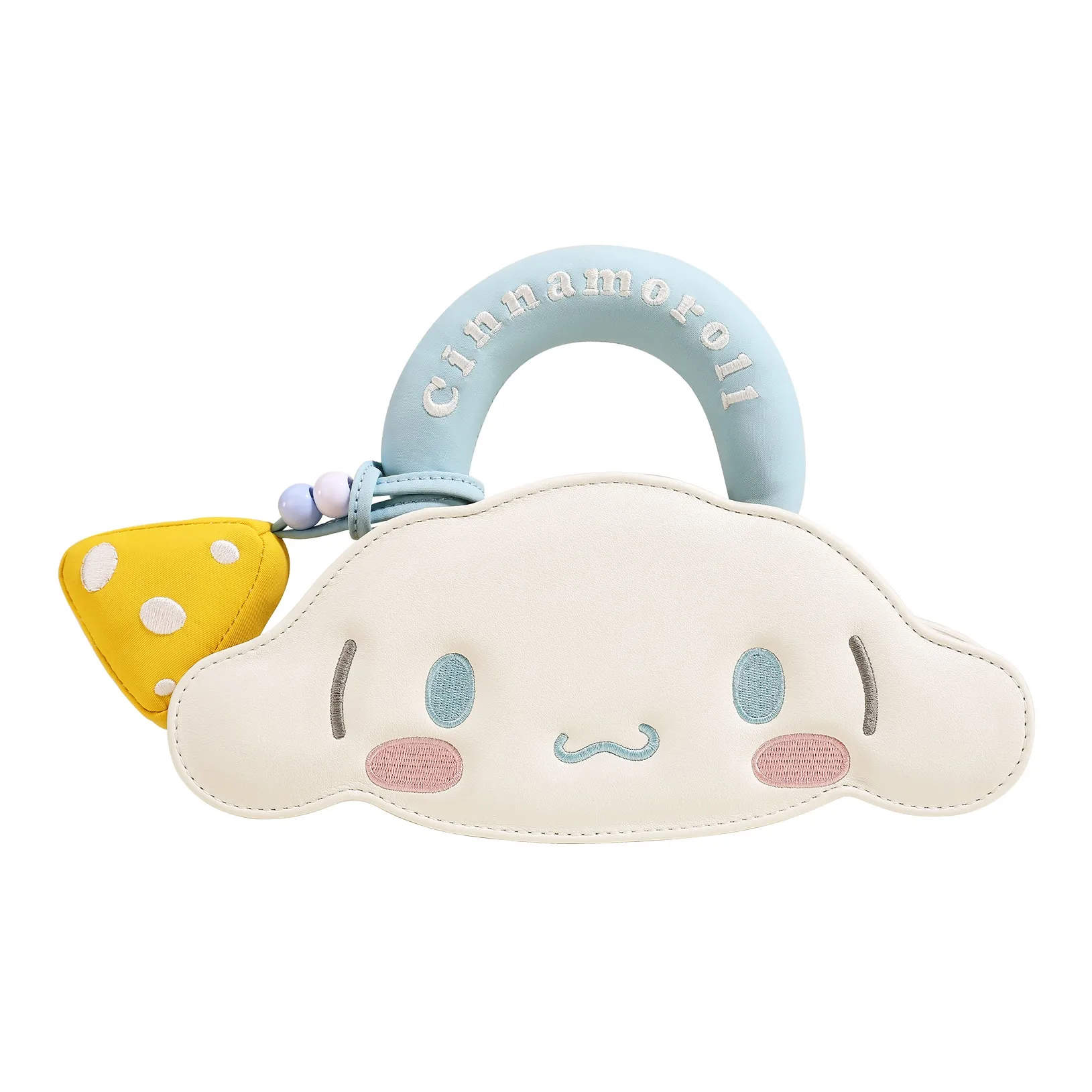 TOUTOU Sanrio Collaboration Yugui Dog Synthetic Leather Handbag Trumpets Women's Cream White