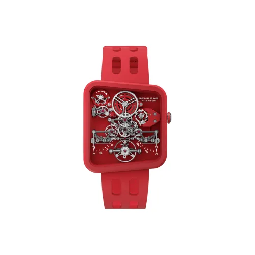 BEHRENS Ручной Механический Movement Унисекс Часы 42,6mm*38,2mm*5,2mm Красные