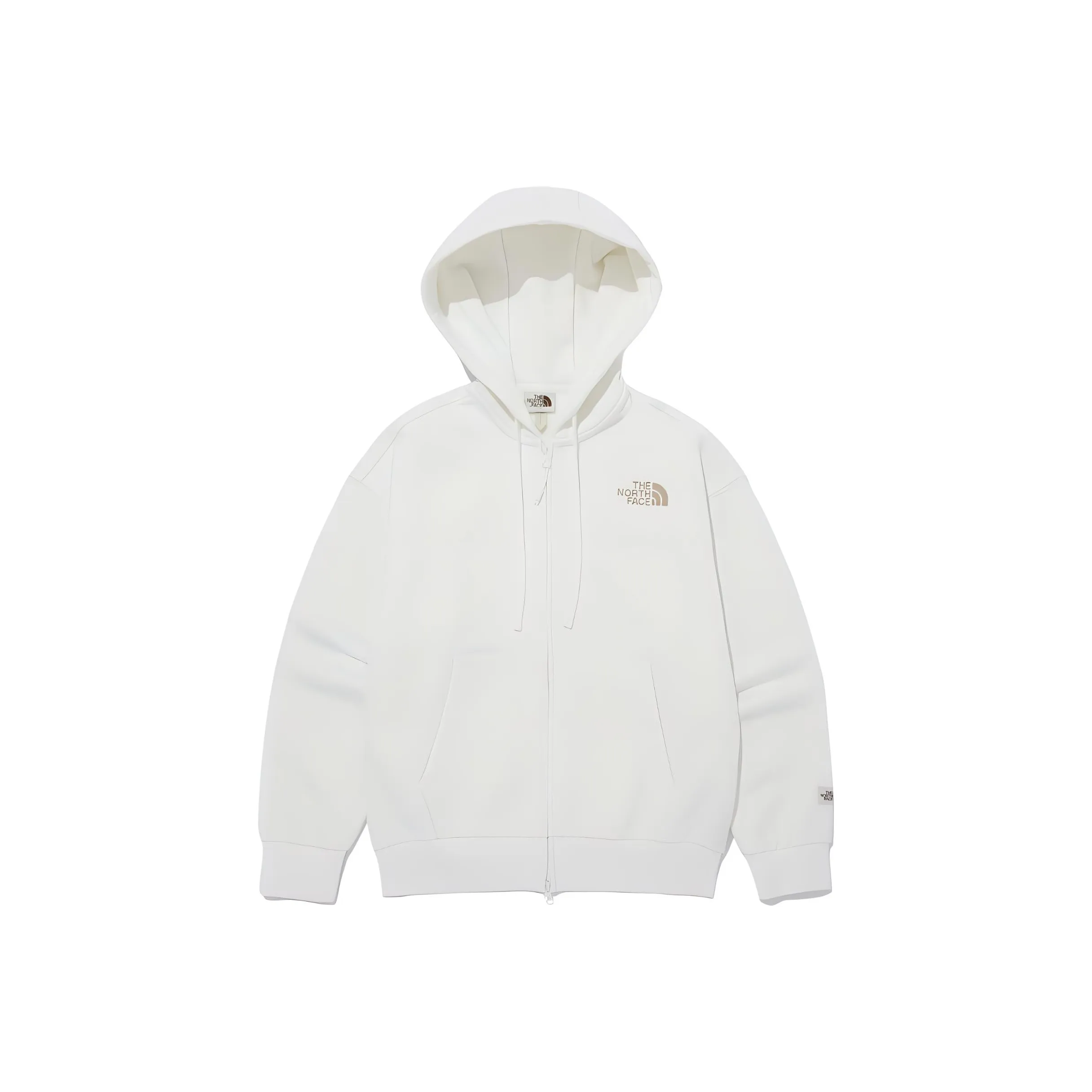THE NORTH FACE Bonney Brushed Hooded ZIP UP Sweatshirt Unisex White