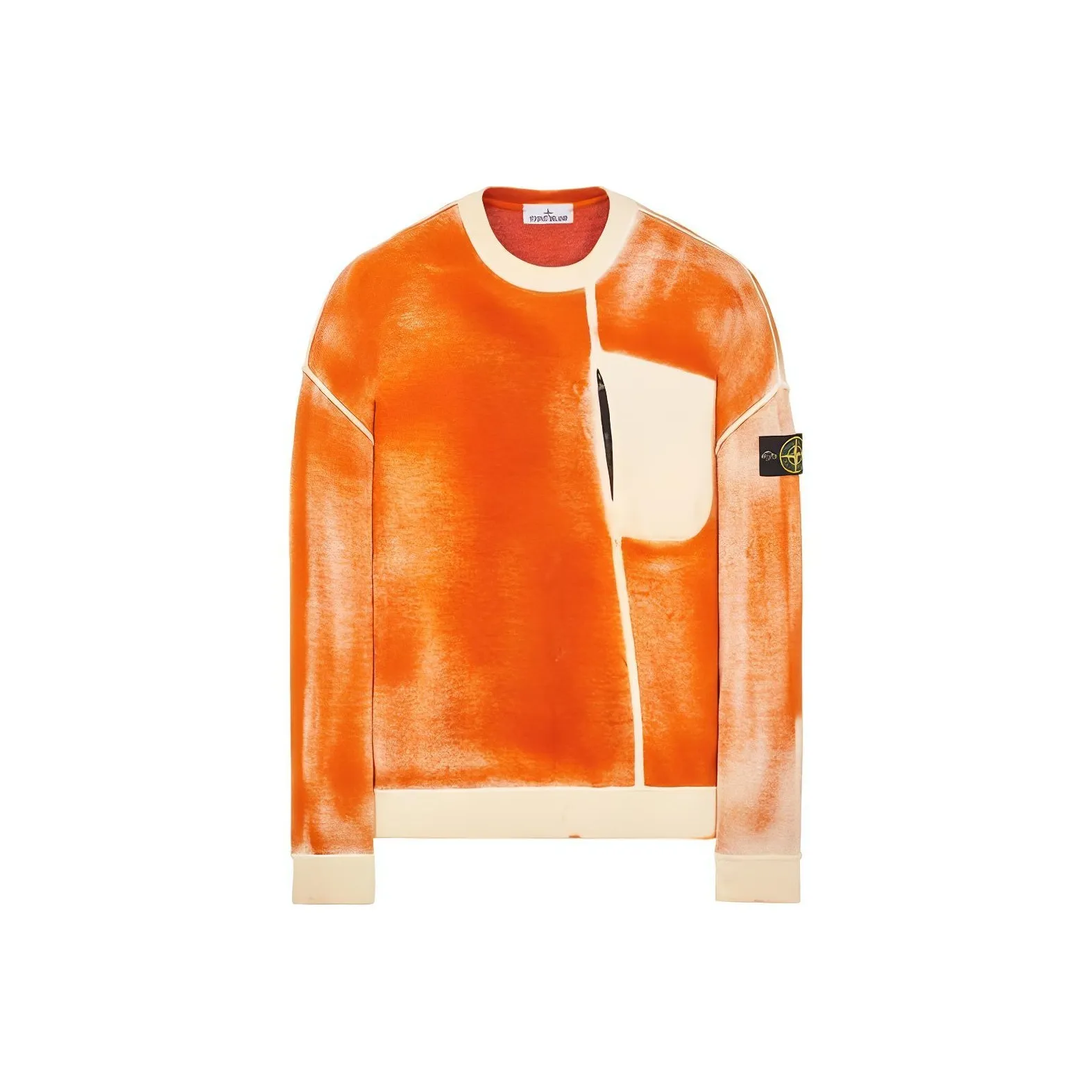 STONE ISLAND STONE ISLAND Hand Sprayed Sweatshirt Men's Burnt Tea Brown