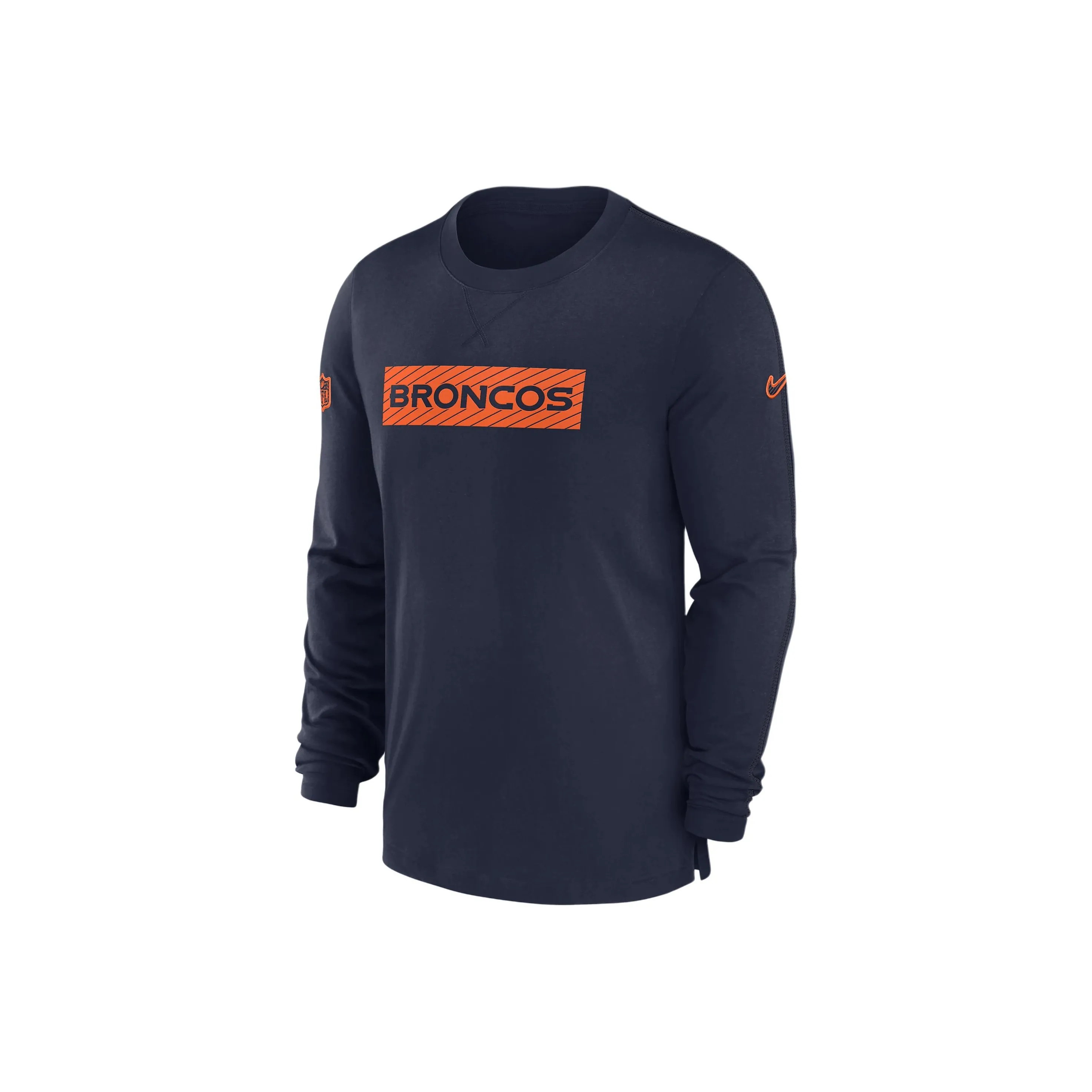Nike Denver Broncos Sideline marque Team Issue Men's Nike Dri FIT Long Sleeve Top