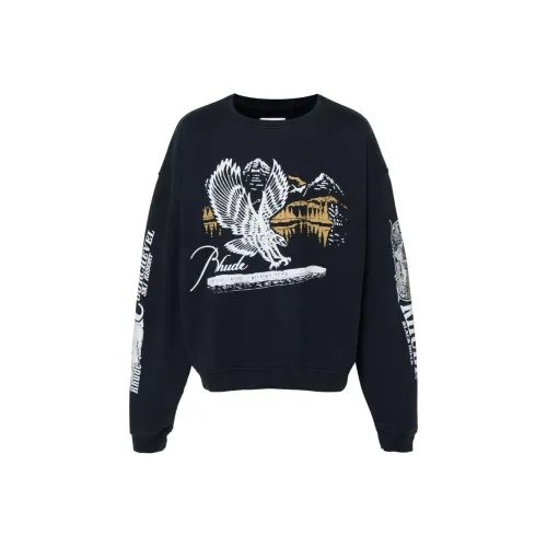 Rhude Черный Мужские Свитшоты