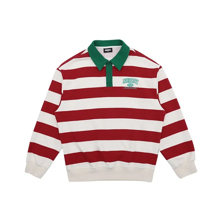 Nerdy Sweatshirts Unisex Red And White Stripes