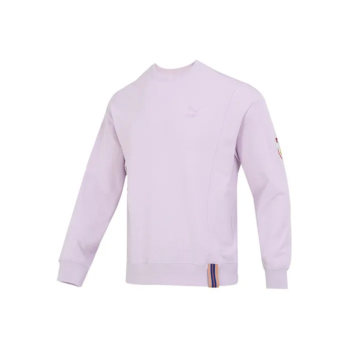 PUMA Team Badge Sweatshirts Men's Light Purple