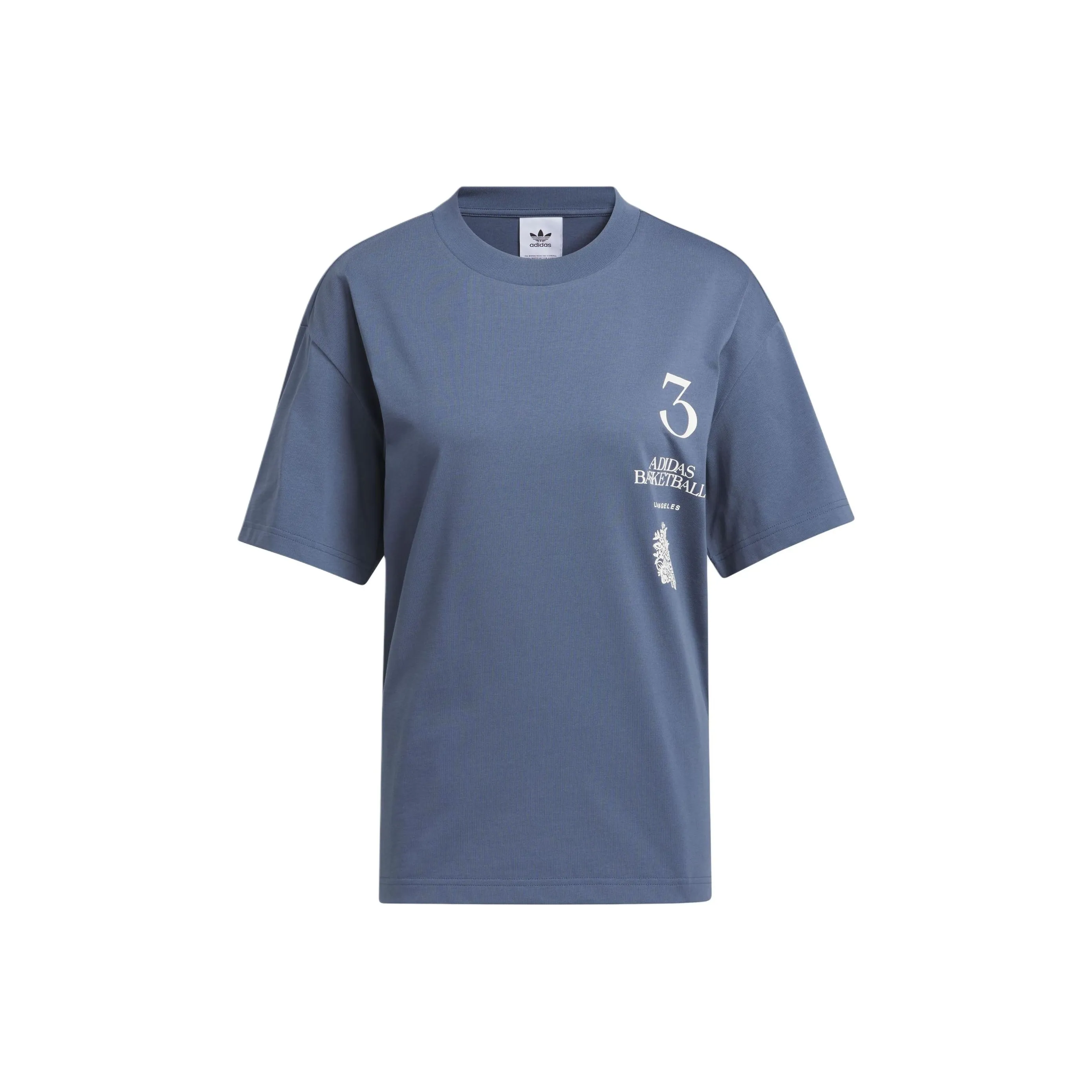 Adidas Originals LA TO THE WORLD GRAPHIC TEE T Shirt Unisex Ink Blue/White
