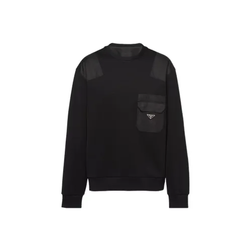 PRADA Черный Мужские Свитшоты