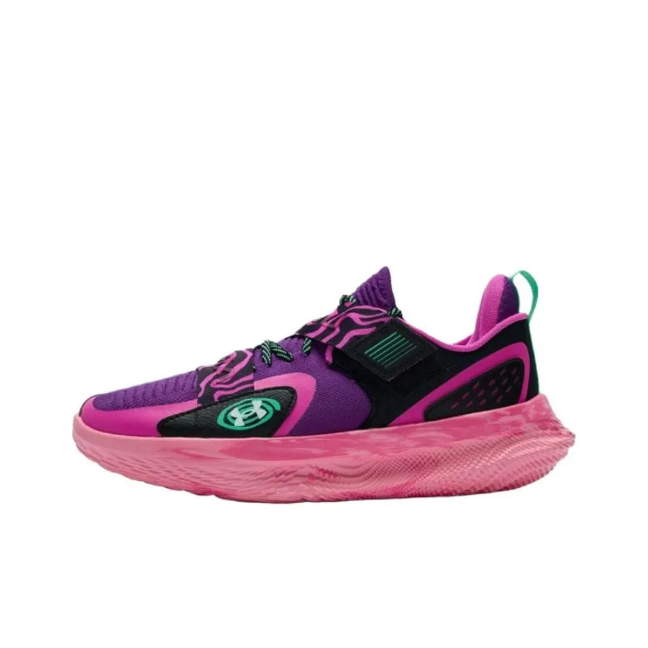 Under Armour FUTR X 4 Slip-Resistant Abrasion-Resistant Low-Top Basketball Shoes Unisex Purple Подкладка Under Armour FUTR X 4 противоскользящий устойчивый к истиранию низкий топ баскетбольные кроссовки унисекс фиолетовый