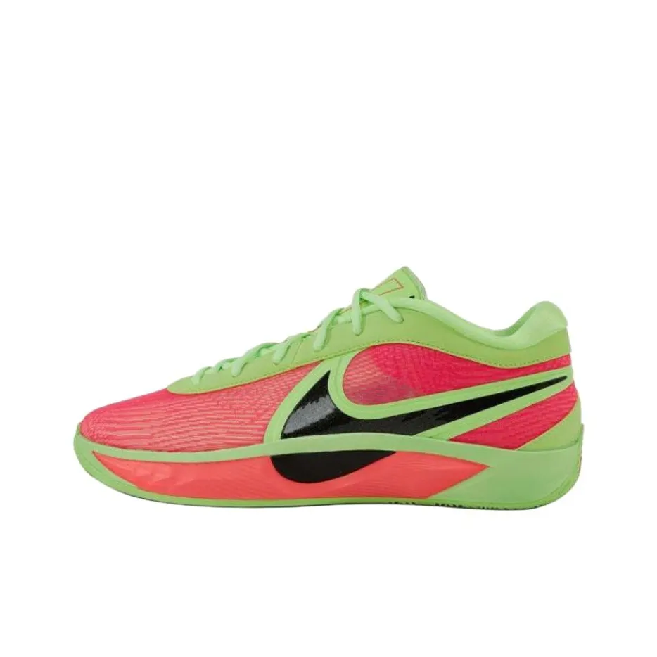 Nike Anti Slip Wear Resistant Low Top Basketball Shoes Men's Red Green