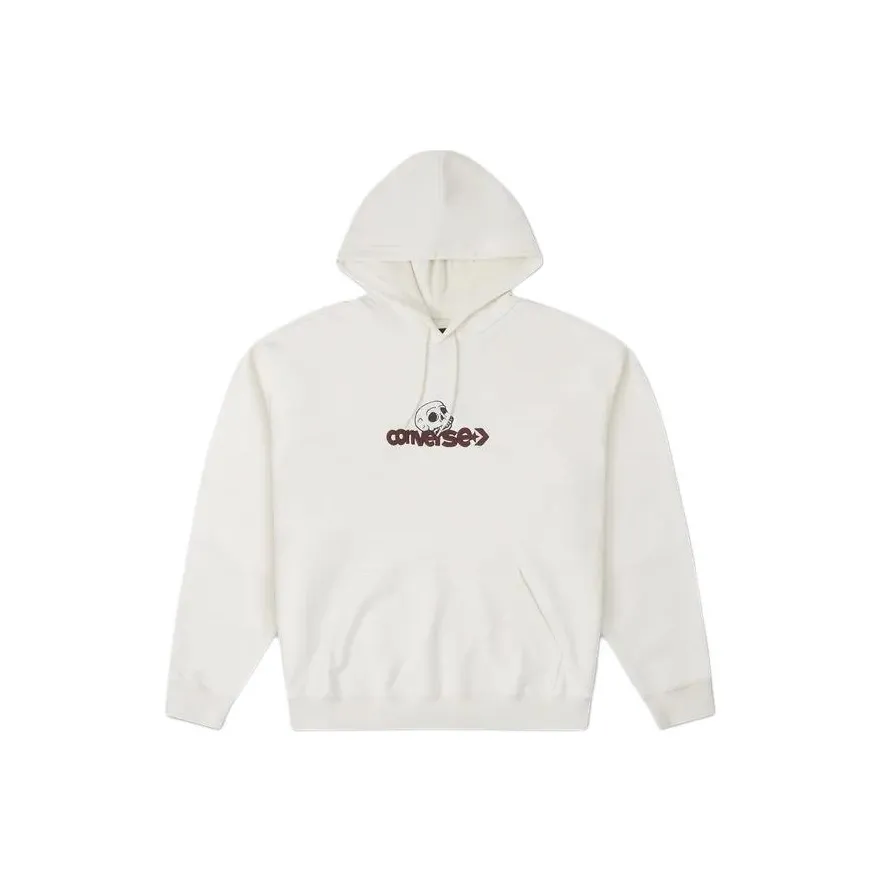 Converse Skull Hoodie Sweatshirt Men
s Milk White