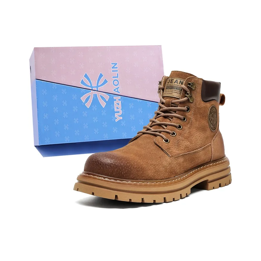 YUZHAOLIN Short Martin Boot Medium Heel Men's