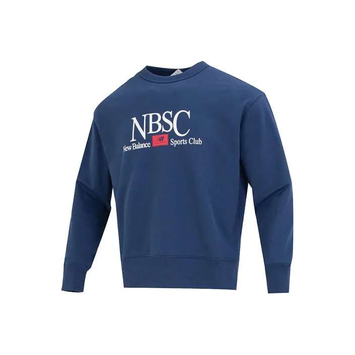 New Balance Mens NBSC Crewneck Sport Pullover Sweatshirt Blue