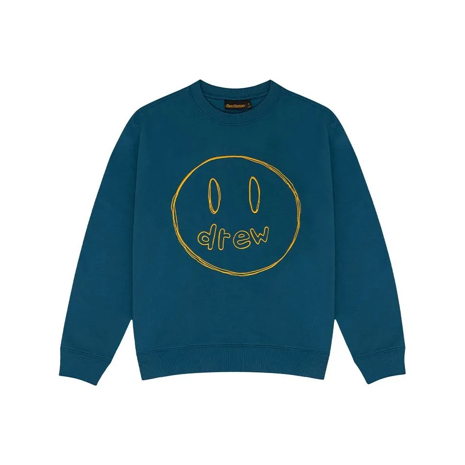 Drew House SS23 Свитшот Унисекс Павлин Синий
