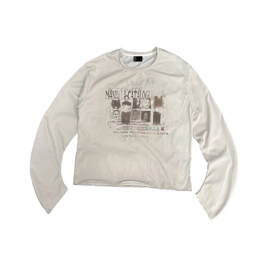 WANNA LAB T Shirt Unisex Beige Apricot