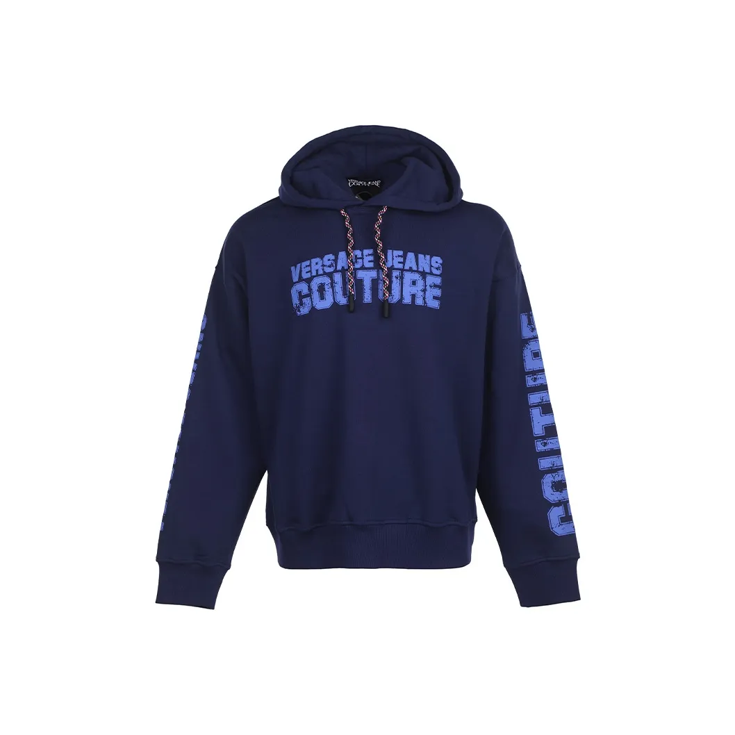 VERSACE JEANS COUTURE Темно-синие мужские свитшоты