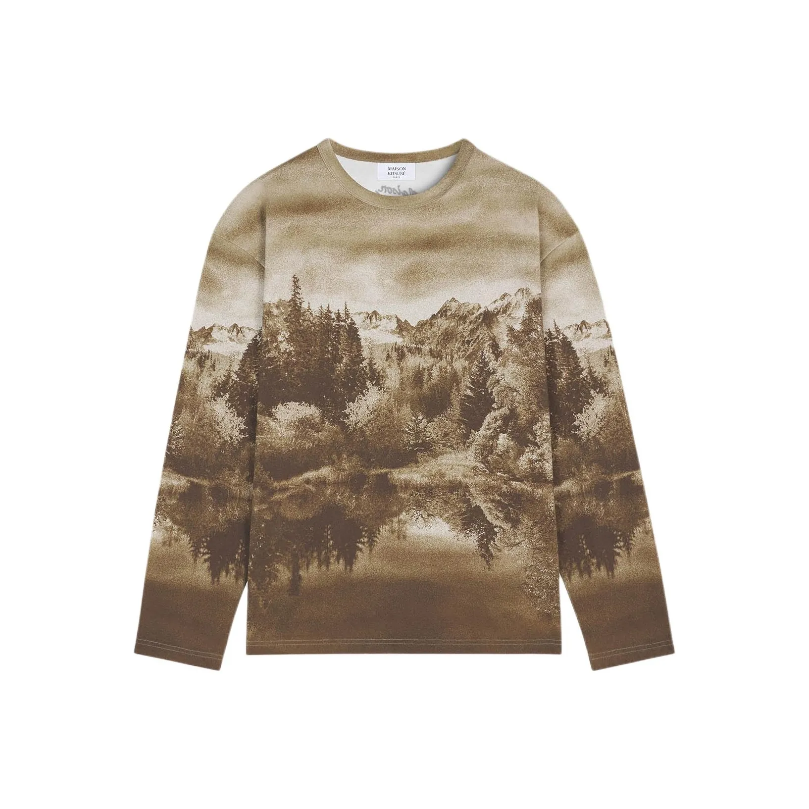 Maison Kitsune FW24 T Рубашка Мужская Дымчатый