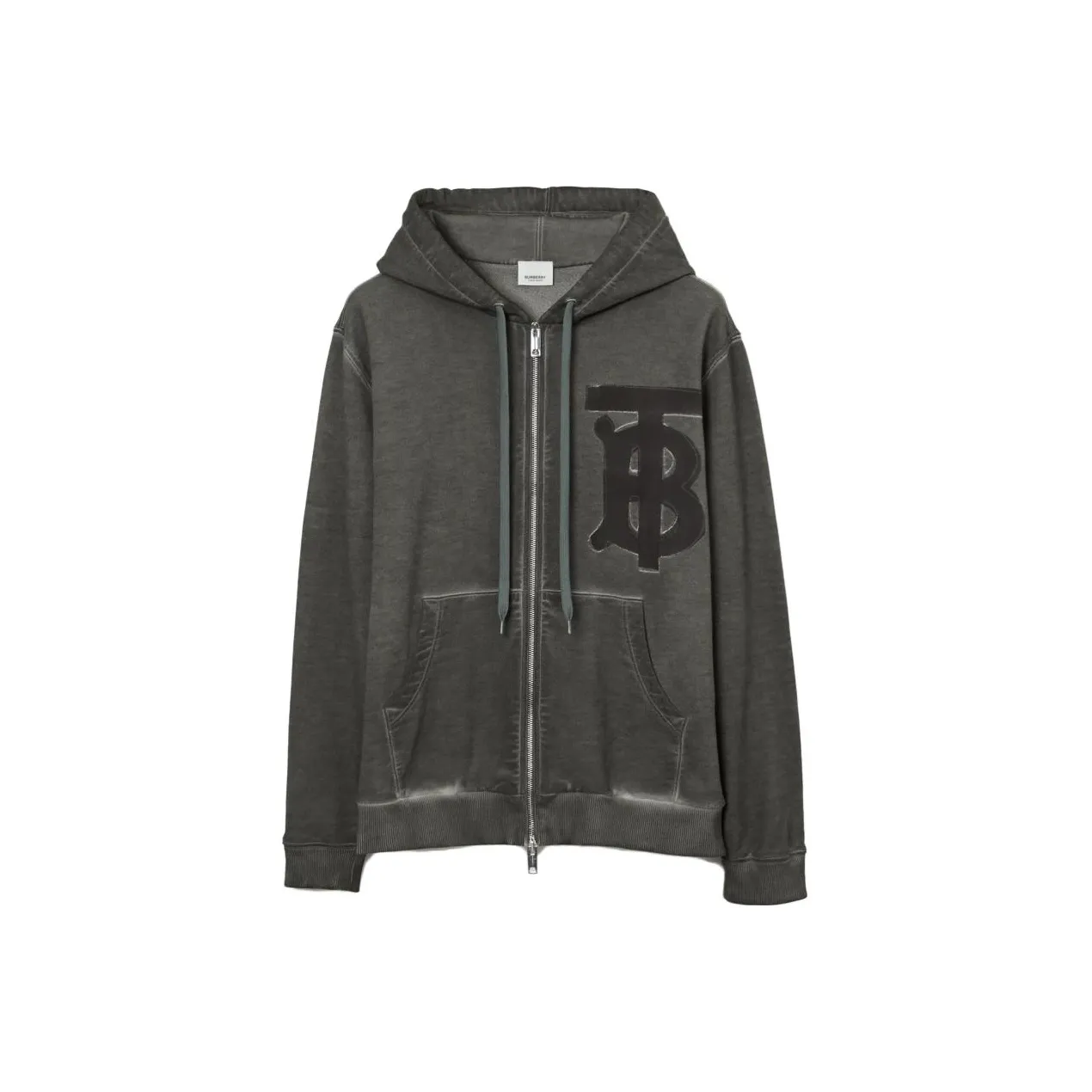 Burberry Monogram Motif Cotton Oversized Zip Hoodie