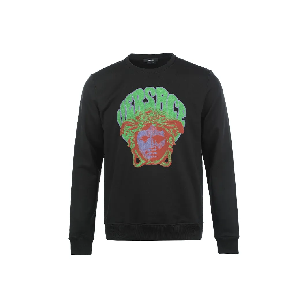 VERSACE Мужские черные свитшоты