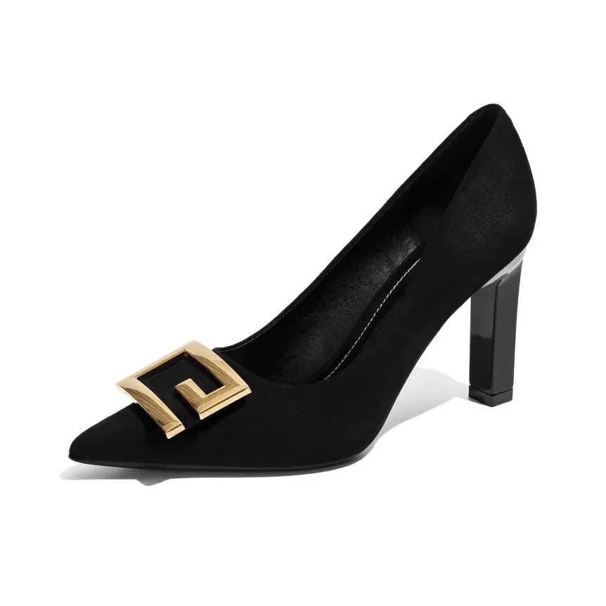 WECKER Грубый каблук Высокие каблуки Женские Черный