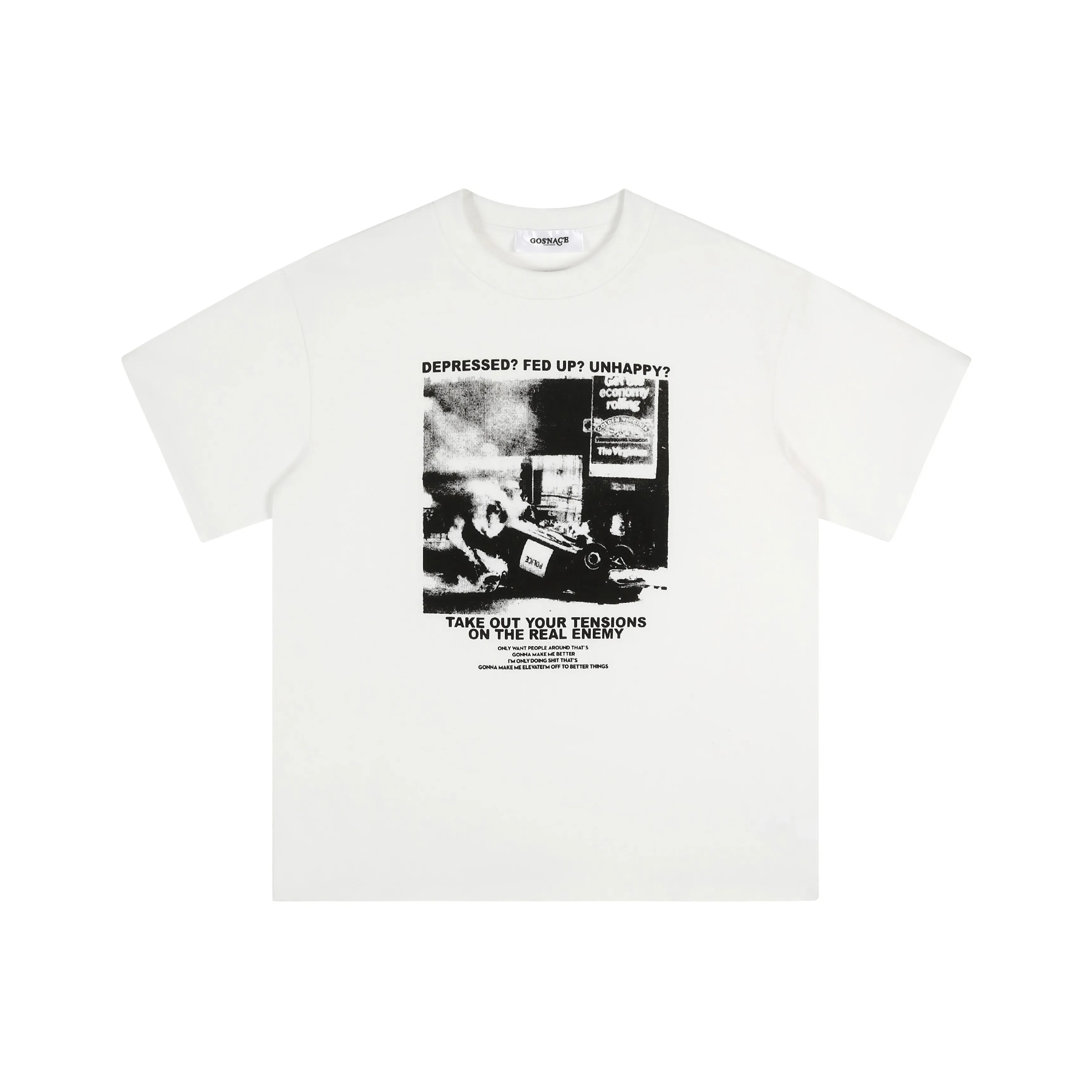 GOSNACE T Shirts Unisex Ivory