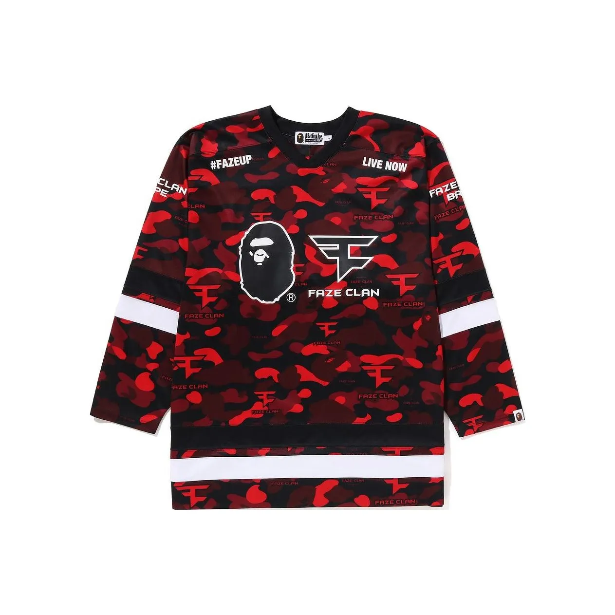 A BATHING APE x FaZe Clan SS23 Свитшот Унисекс Красный