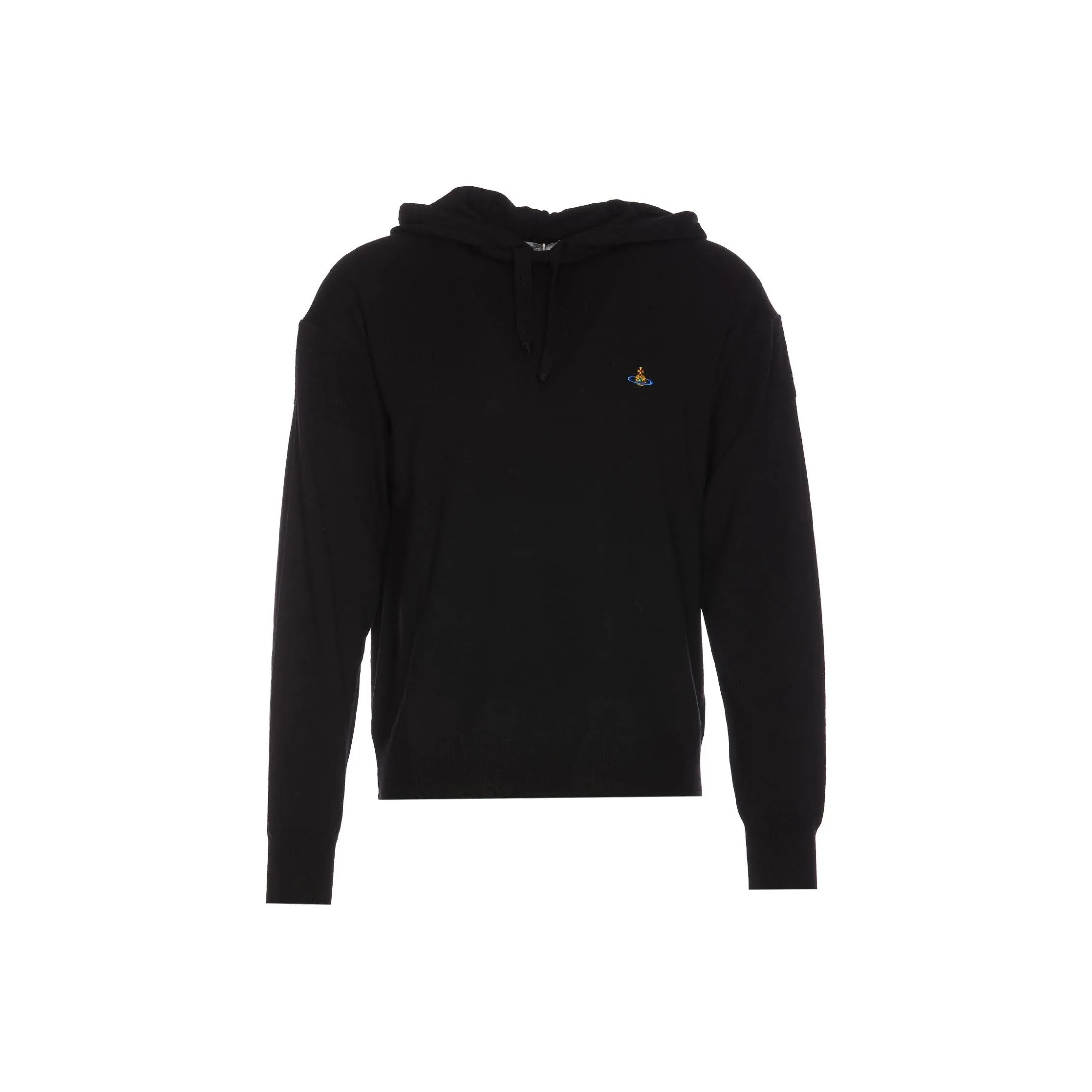 Vivienne Westwood Orb Embroidered Drawstring Knitted Hoodie