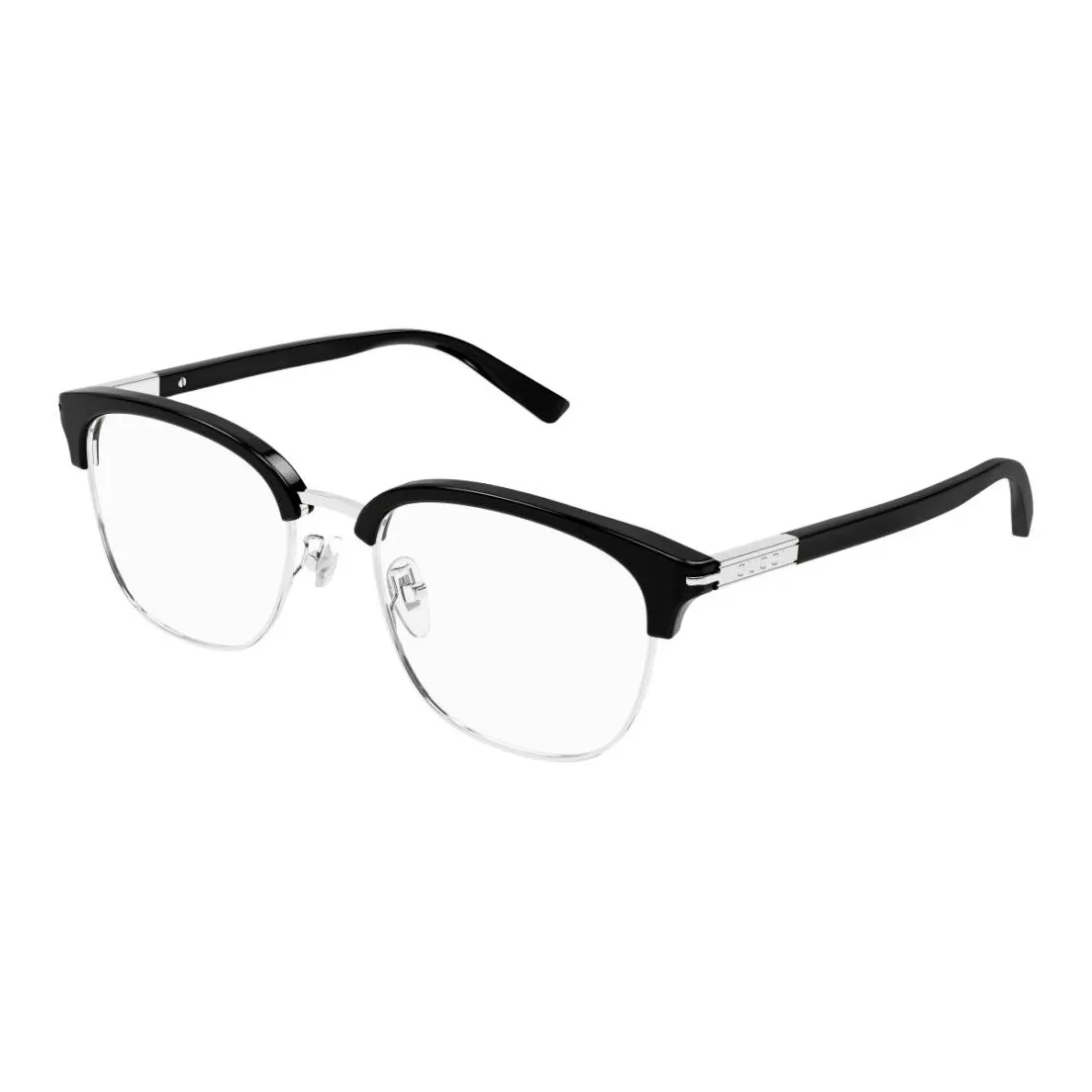 GUCCI Металлические ацетатные квадратные оправы для очков Мужские Черные