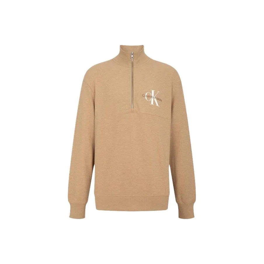Calvin Klein Monologo Waffle High-neck Sweatshirt