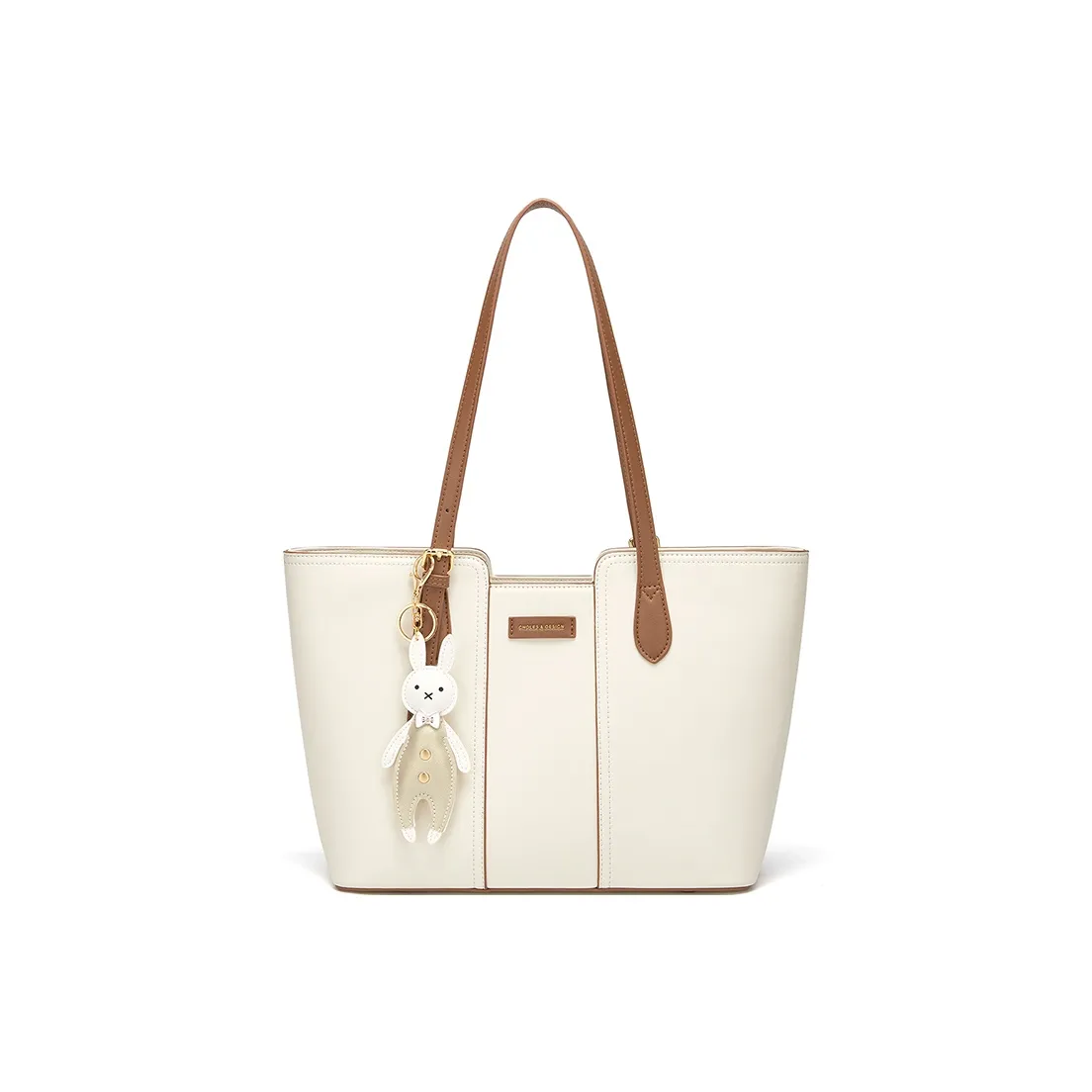 CNOLES Cow Split Leather Bonded Synthetic Leather Shoulder Bags Handbags Women's Italian Milk Coffee