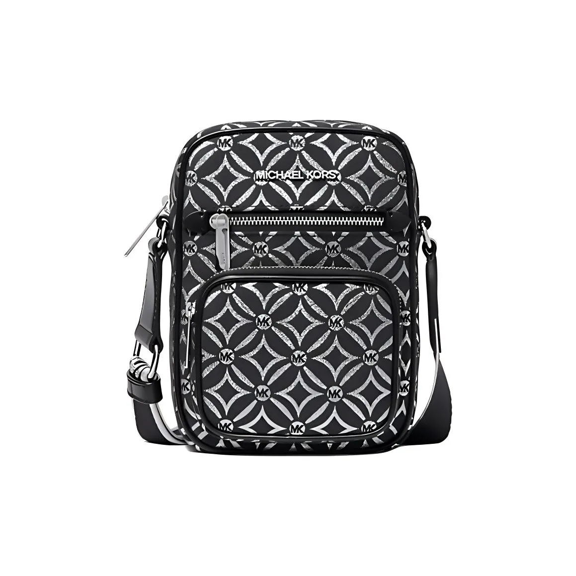 MICHAEL KORS Jet Set Medium Metallic Logo Jacquard Crossbody Bag