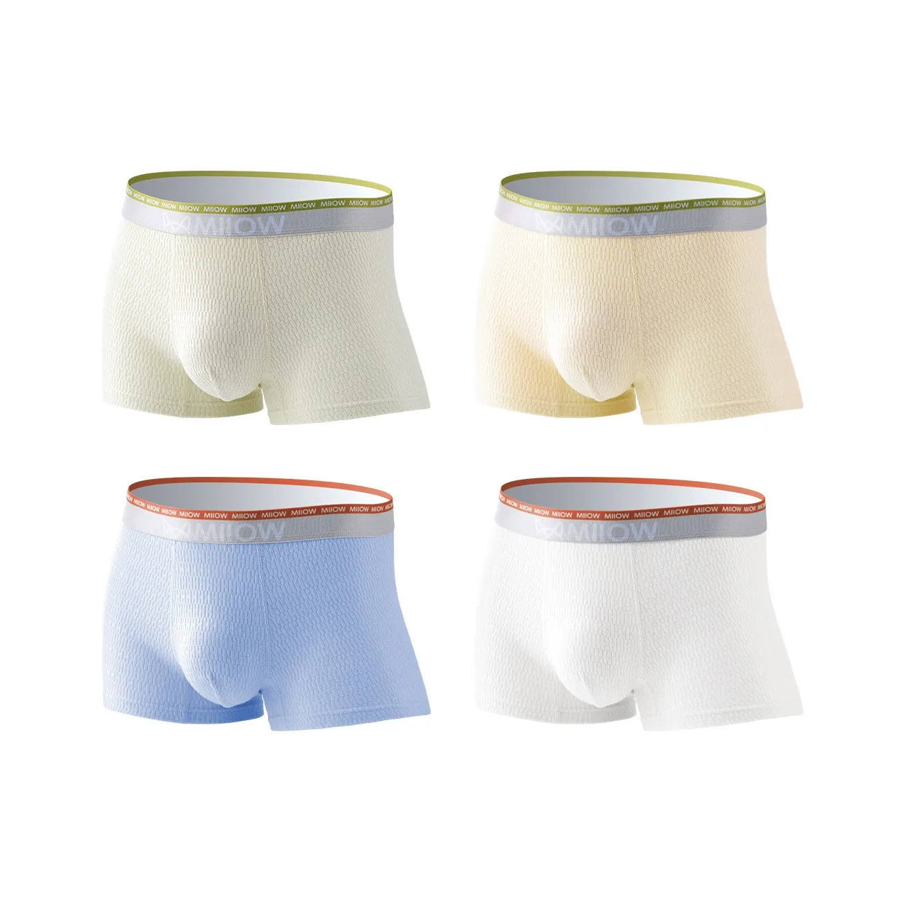 MIIOW [Цветовой блок, буква, Edge] 4 шт Мужские боксер-шорты