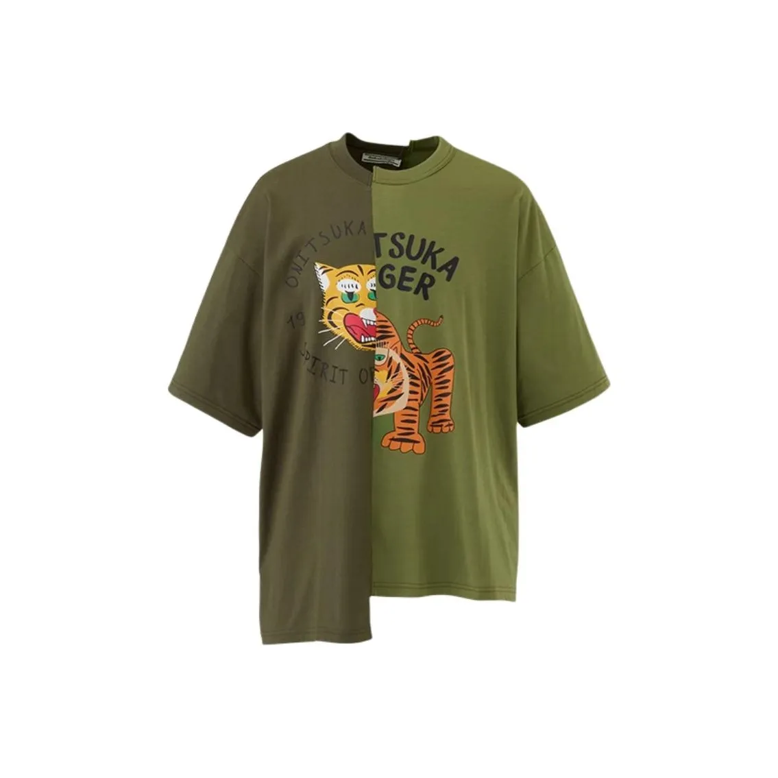 Onitsuka Tiger T-Shirt Unisex Темно-зеленый Хаки