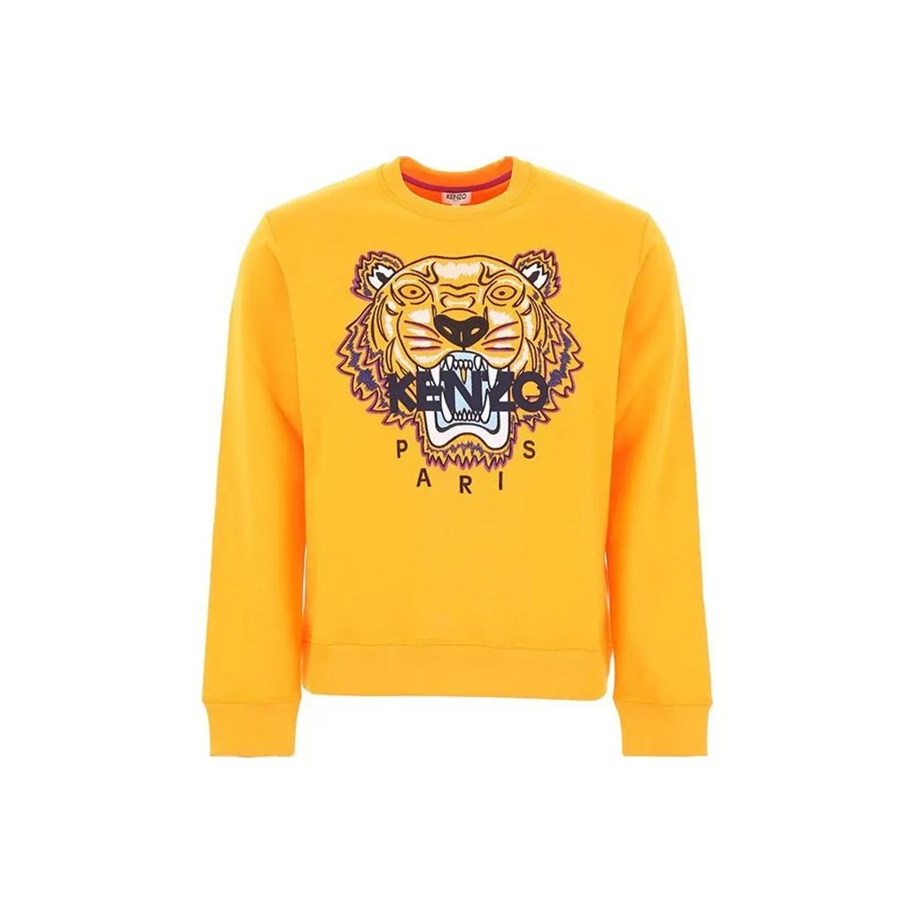 KENZO Classic Tiger Head Толстовка Мужской Оранжевый