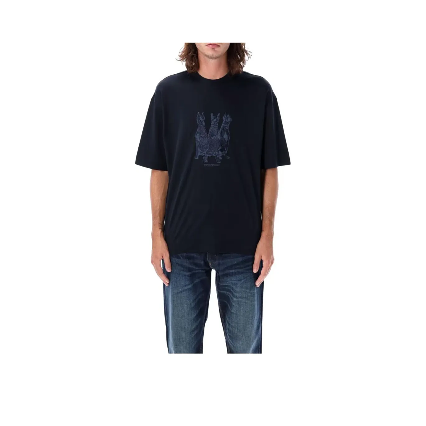 EMPORIO ARMANI Рубашка Мужская Морской Синий