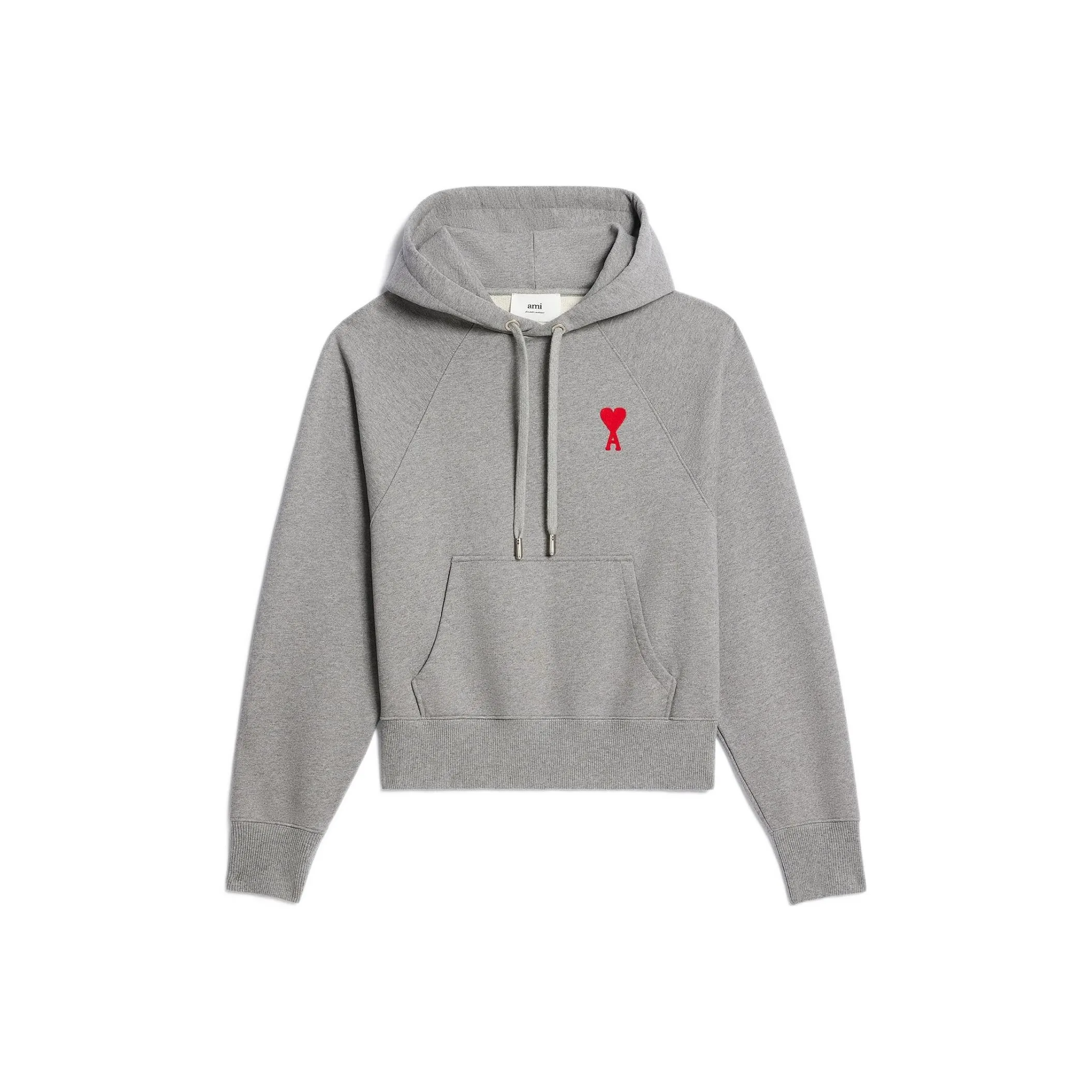 Ami Paris Ami De Coeur Heavy Fleece Small S Heart Popover Boxy Fit Hoodie