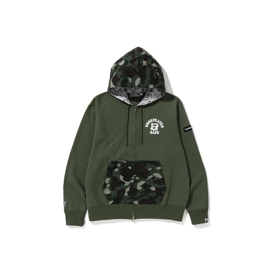 A BATHING APE X UNDEFEATED Color Camo Relaxed Zip Hoodie